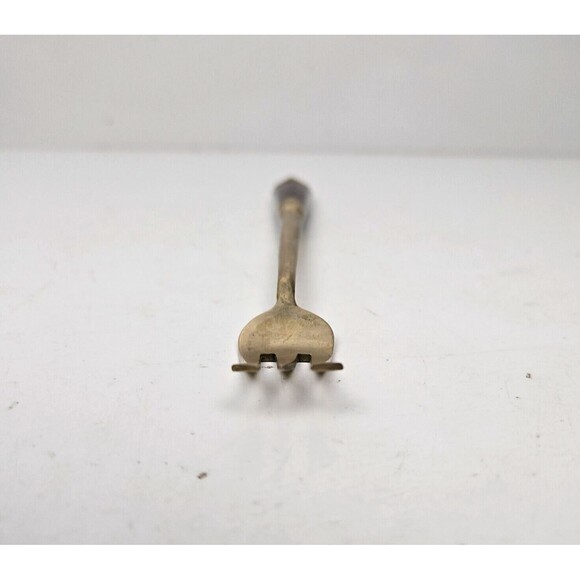 Vintage Olive Fork Buddha Bronze Brass Rosewood Siam Thailand 3 Tine 7.75” - Picture 6 of 7